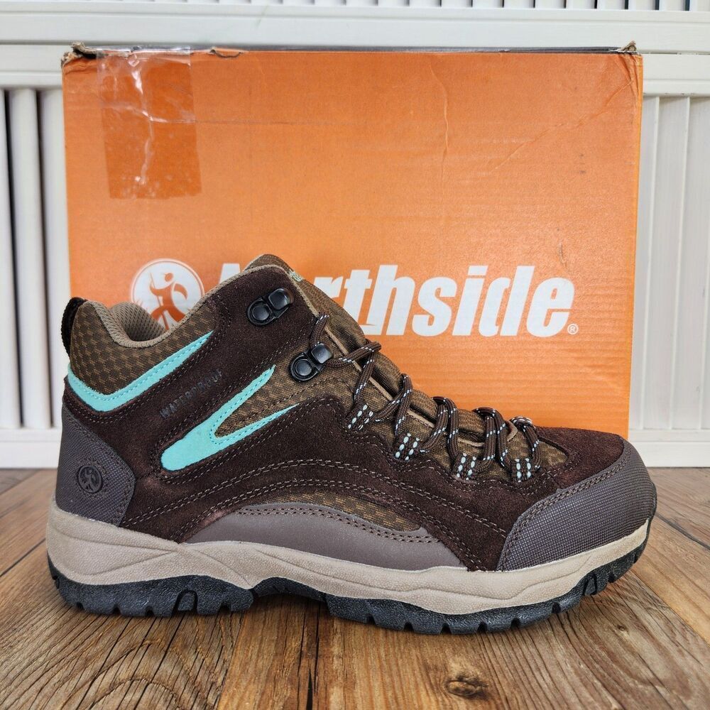 Northside Pioneer WP Trail Boots Womens Sz 8.5 Brown Suede Waterproof Hiking Mid